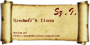 Szedmák Ilona névjegykártya