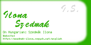 ilona szedmak business card